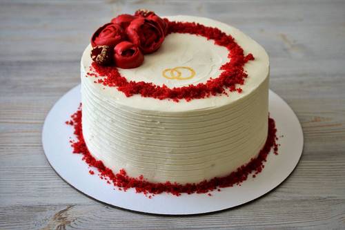 Свадебный торт с вафельной картинкой