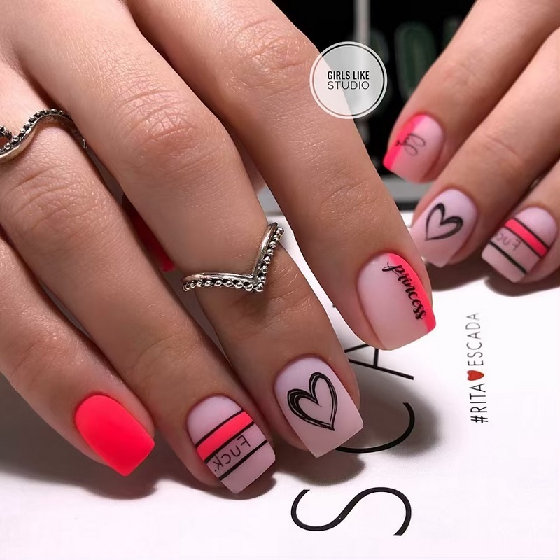Маникюр на День влюбленных 50 идей дизайна ногтей» EVA Blog